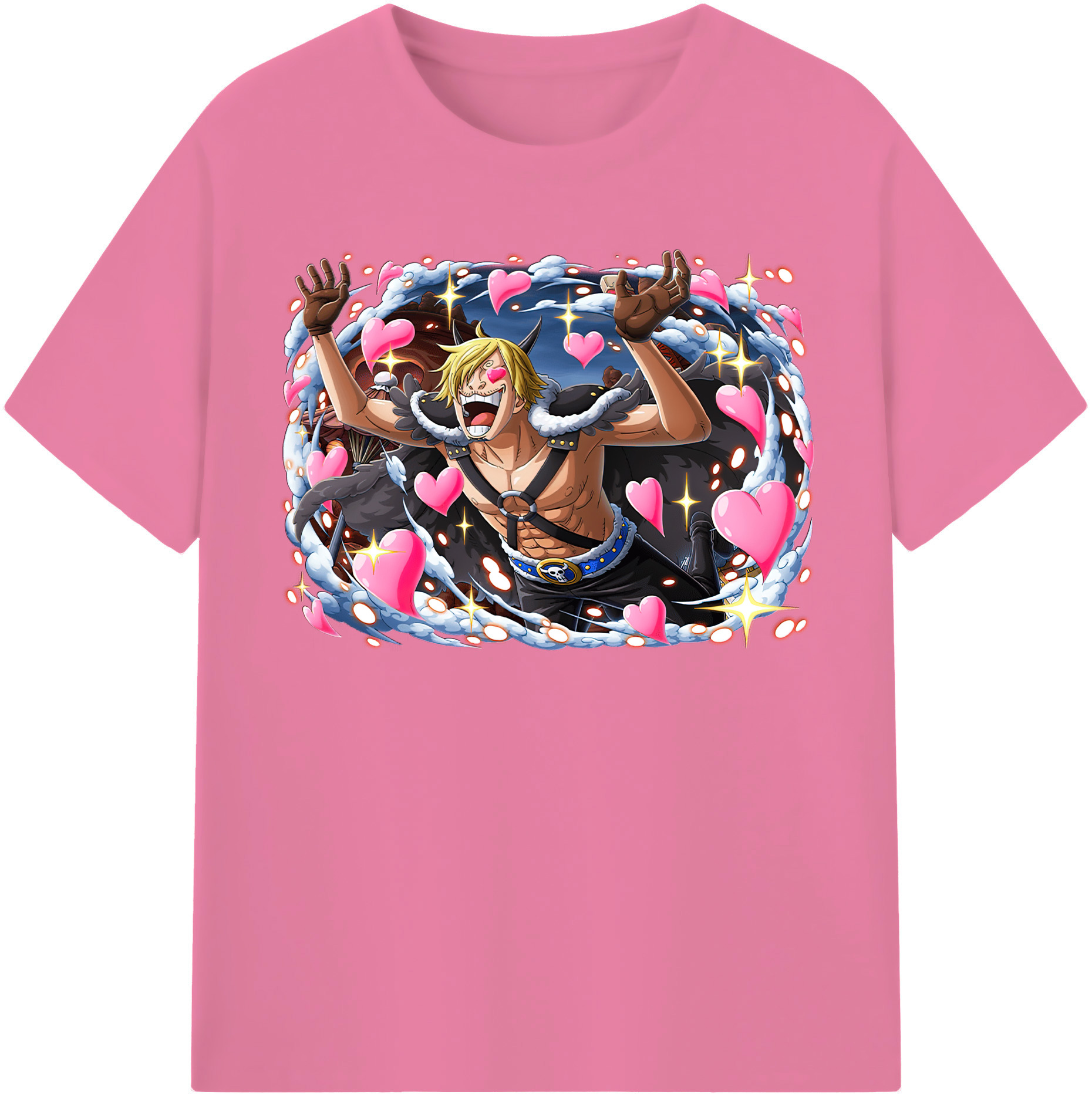 ワンピース サンジ ONE PIECE Sanji 綿100％半袖Tシャツ（フロントプリント）